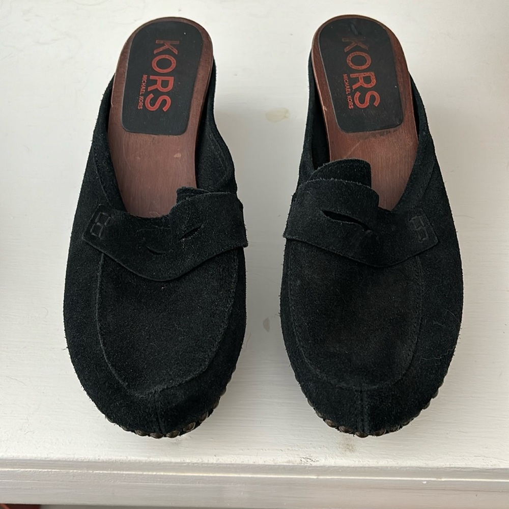 Michael Kors suede clogs